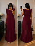 Robe bordeaux fluffy